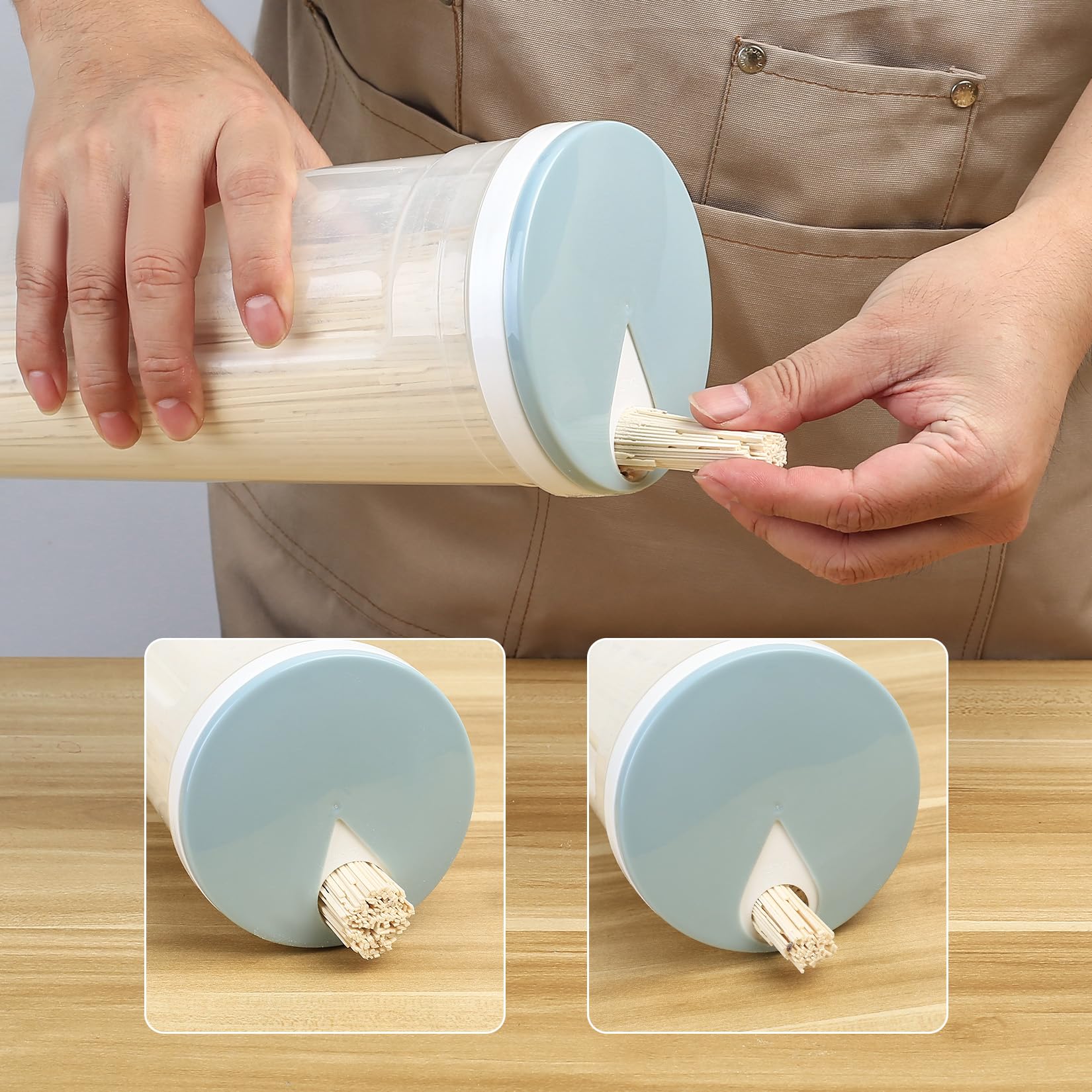 Contenitore Hermetico Per Pasta E Cereali - Apertura Rotante, Trasparente, Capacit&agrave; Grande