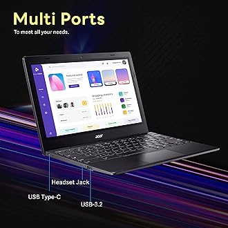 Acer Chromebook 311 11.6" HD Laptop, Intel Celeron N4500 Processor, 4GB LPDDR4X RAM, 224GB Storage (64GB eMMC+160GB Docking Station Set), Intel UHD Graphics, Wi-Fi 5, Chrome OS, Black