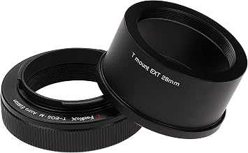 Fotodiox Lens Adapter Astro Edition - Compatible with T-Mount T/T-2 Screw Mount Telescopes to Canon EOS M EF-M Mount Cameras for Astronomy