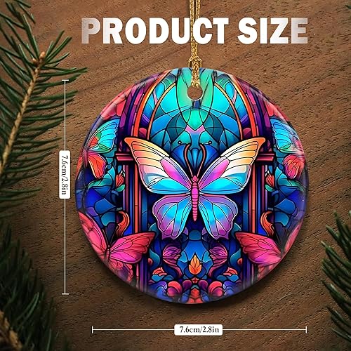 Miniatura 9 de Touber Adorno de gato 2023, adorno de Navidad 2023, decoración de Navidad, idea de regalo de vacaciones, recuerdo de reliquia, cerámica redonda,