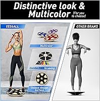 Vista 5 de Yes4All Versatile Wooden Wobble Balance Board, Balance Trainer for Mobility Training, Standing Desk, Core Training, Exercise Balance Stability