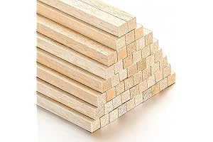 50 Pieces Balsa Wood Sticks for DIY Craft Supplies