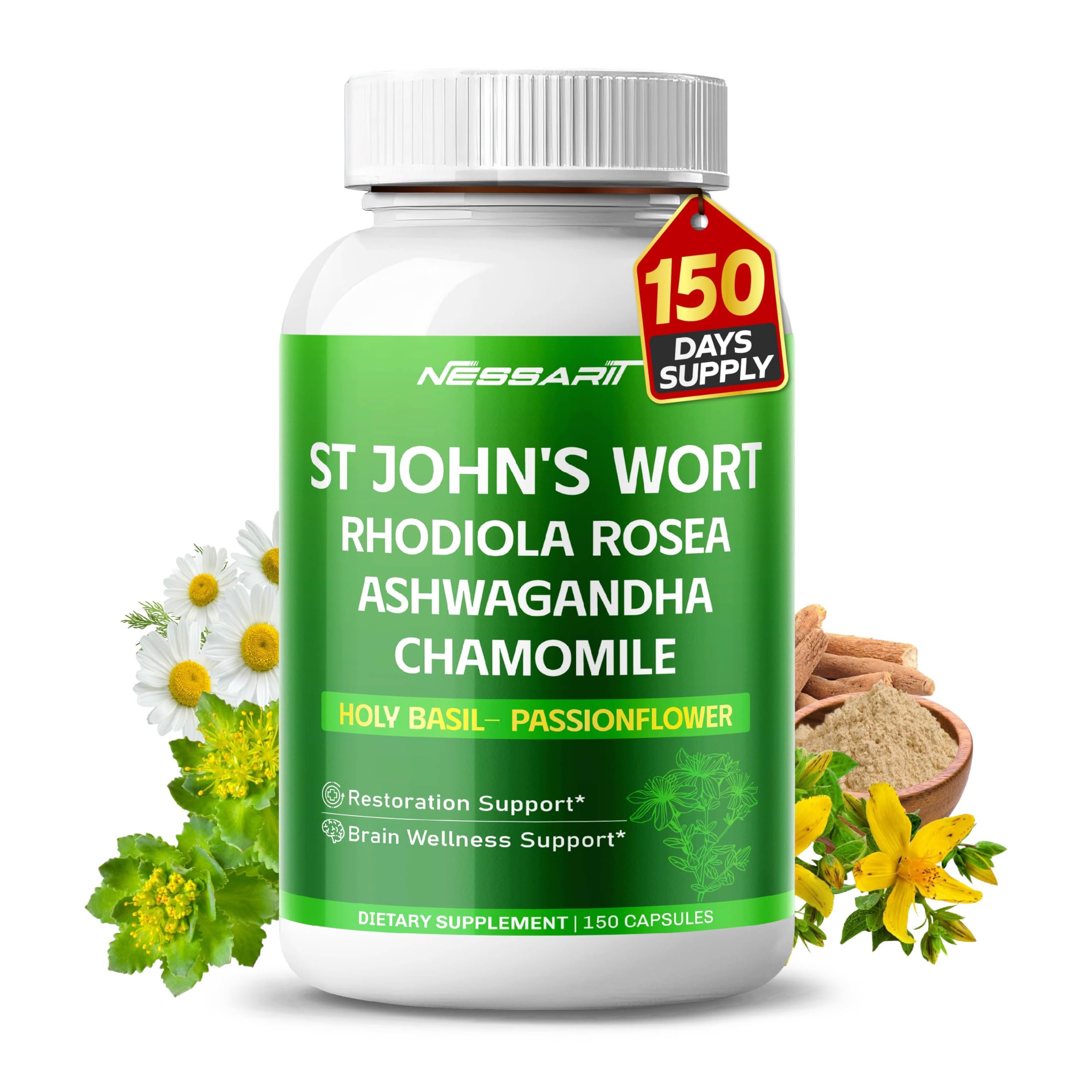 Complete 14-in-1 St. John's Wort with Rhodiola & D3, 150 Capsules 150 count (pack of 1)