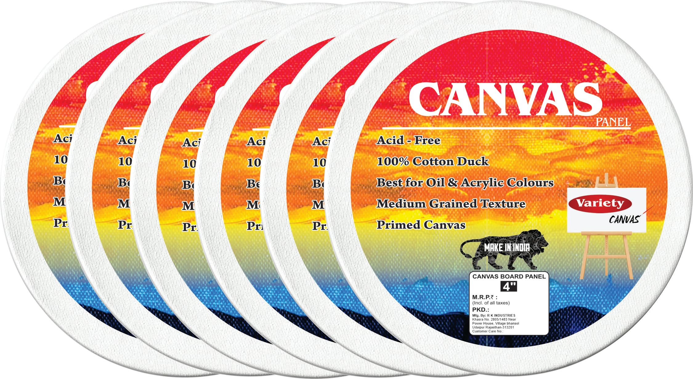 Variety Canvas Round Panels - Artist Grade -9