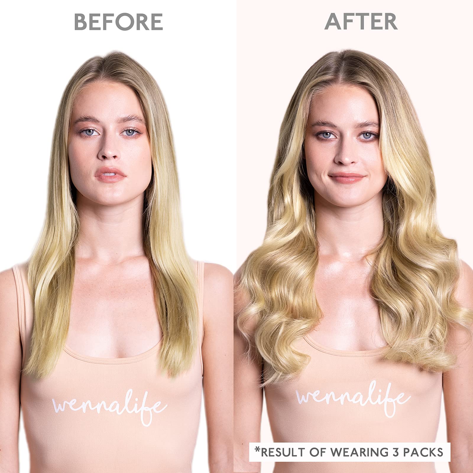 WENNALIFE Tape in Hair Extensions for Women, 20pcs 50g 16 inch Light Blonde Highlighted Golden Blonde Tape in Hair Extensions Human Hair Rallonge Cheveux Humain Straight Invisible Hair Extensions Real Human Hair - 5