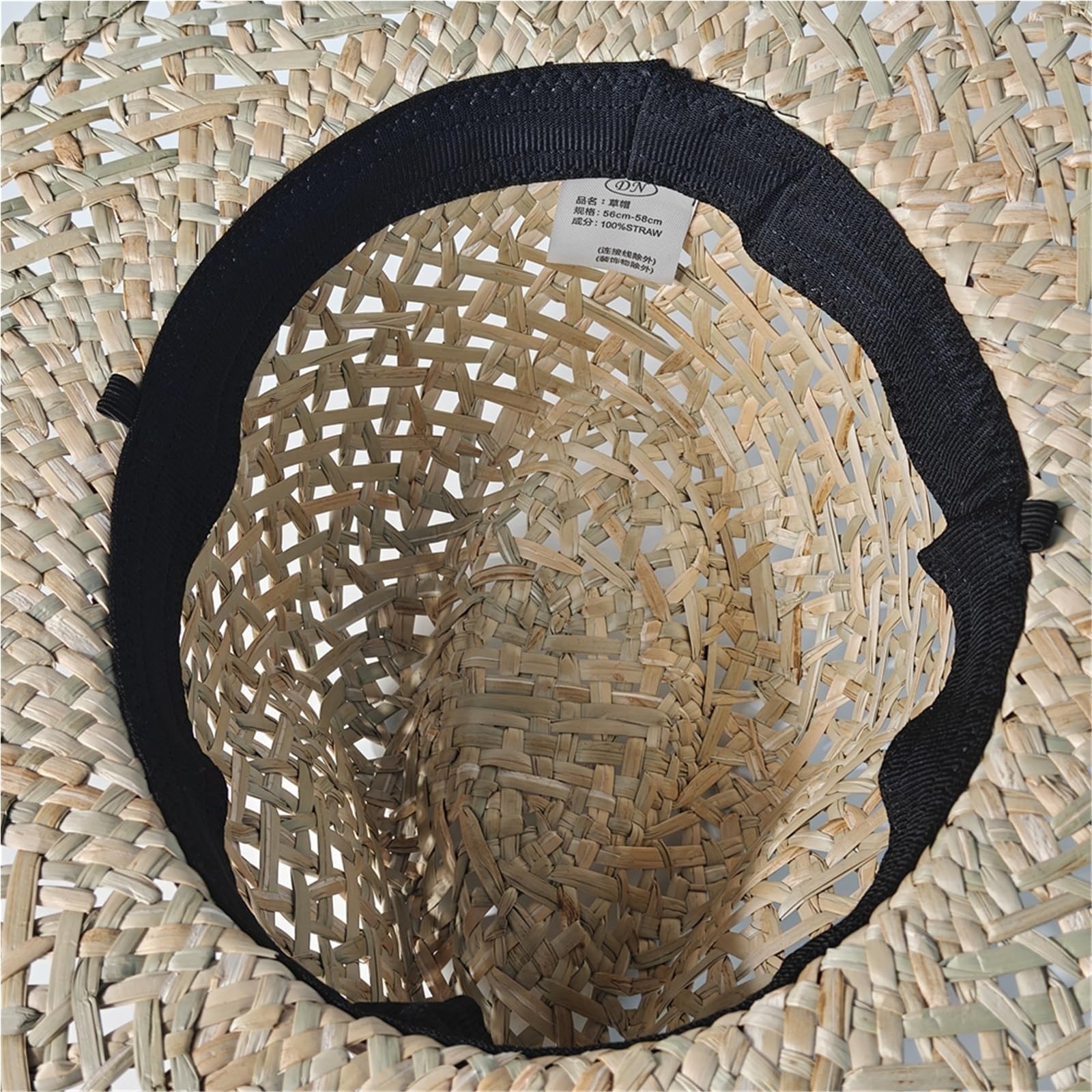 Cappello Fedora da Donna in Paglia Intrecciata A Mano con Nastro Marrone, Panama Spiaggia Traspirante