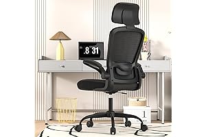 Mimoglad Ergonomic Mesh Computer Desk Chair with Flip-up Armrests
