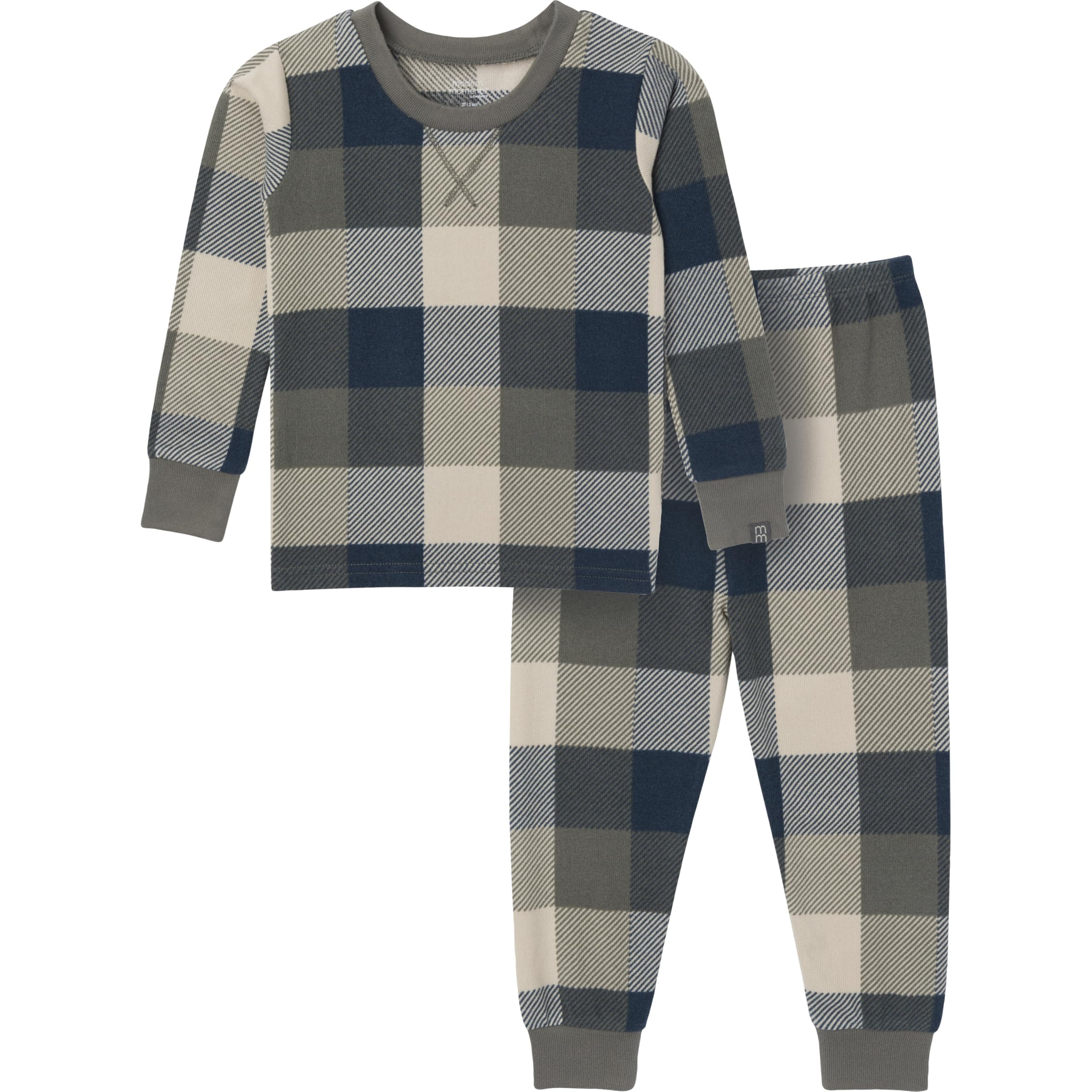 Modern Moments by Gerber Baby Toddler Hacci Snug Fit 2-piece Pajama Set