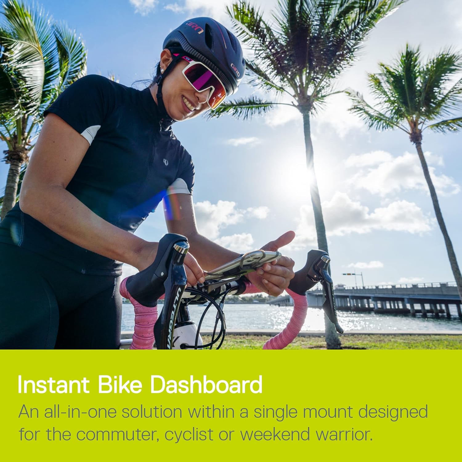 Bike Phone Mount by Delta Cycle - Xmount Bicycle Phone Holder Adjusts to Any Handlebar & Fits Any Phone or iPhone - Easily Accessible Bike Accessories for Adult Bikes
