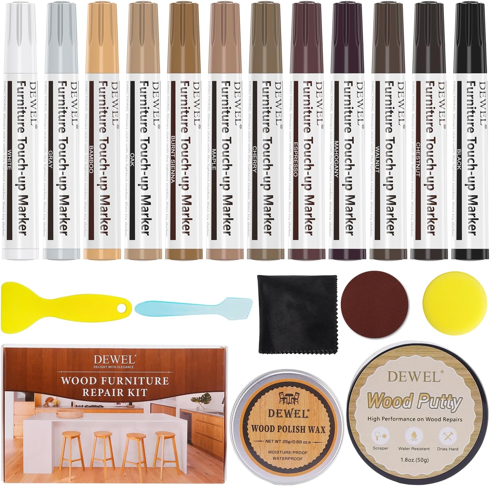 Guardsman Wax Wood Furniture Filler Sticks, Furniture Scratch Repair