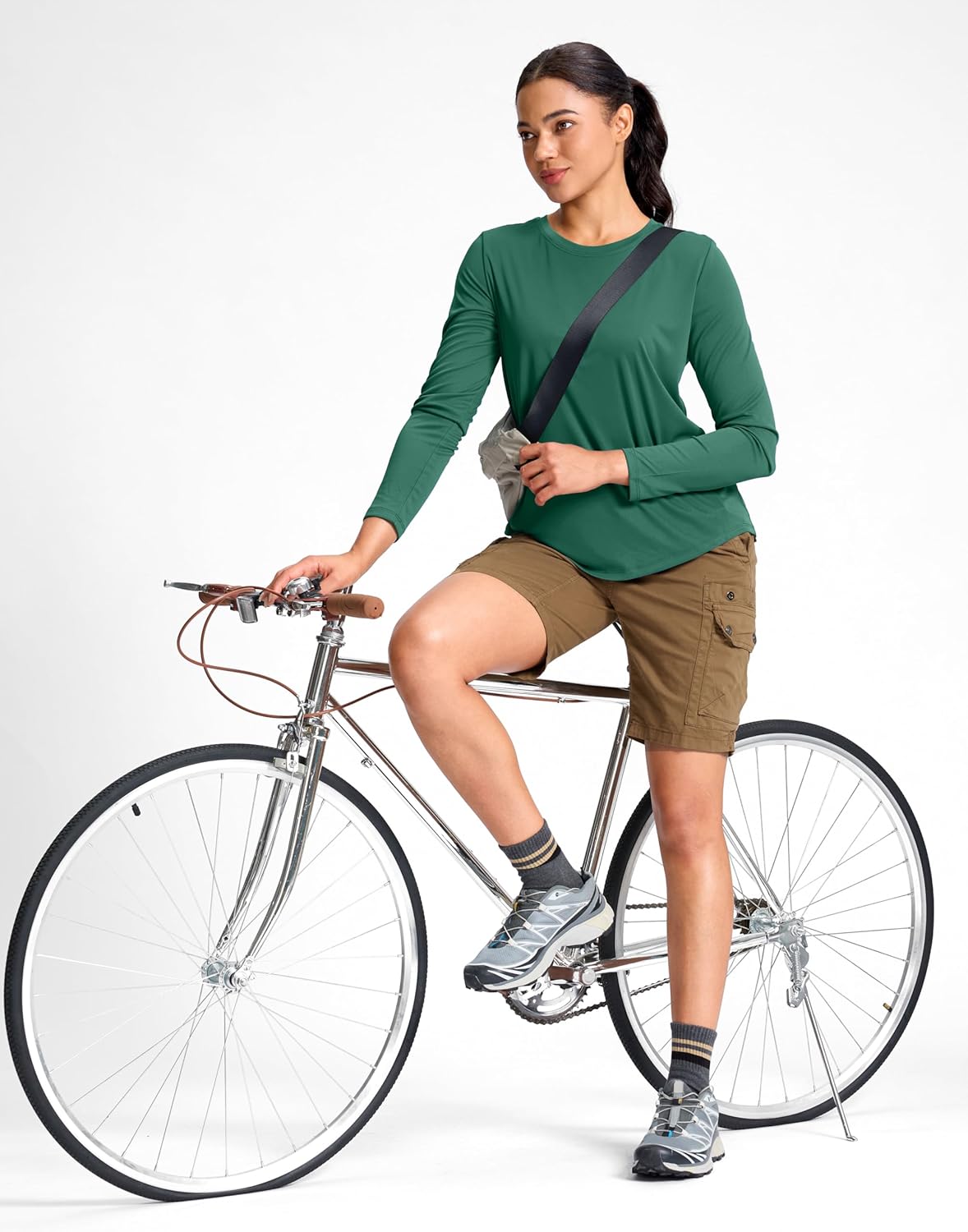 SANTINY Lightweight Long Sleeve Workout Tops for Women Breathable Yoga Gym Athletic Running Hiking Top UPF 50+ Sun Shirts - Image 7