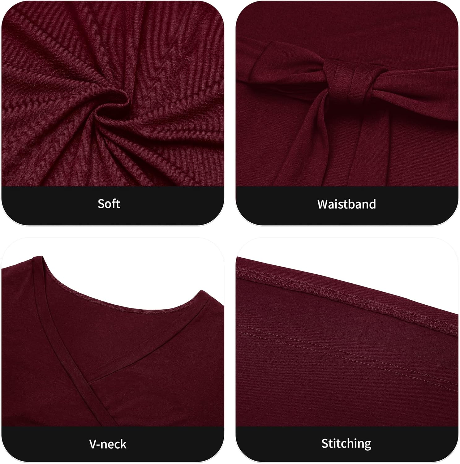 Nmoder Plus Size Maxi Dress for Women - Summer Casual 3/4 Sleeve Floral Flowy Long Dress with Belt XL- 6XL - Image 5