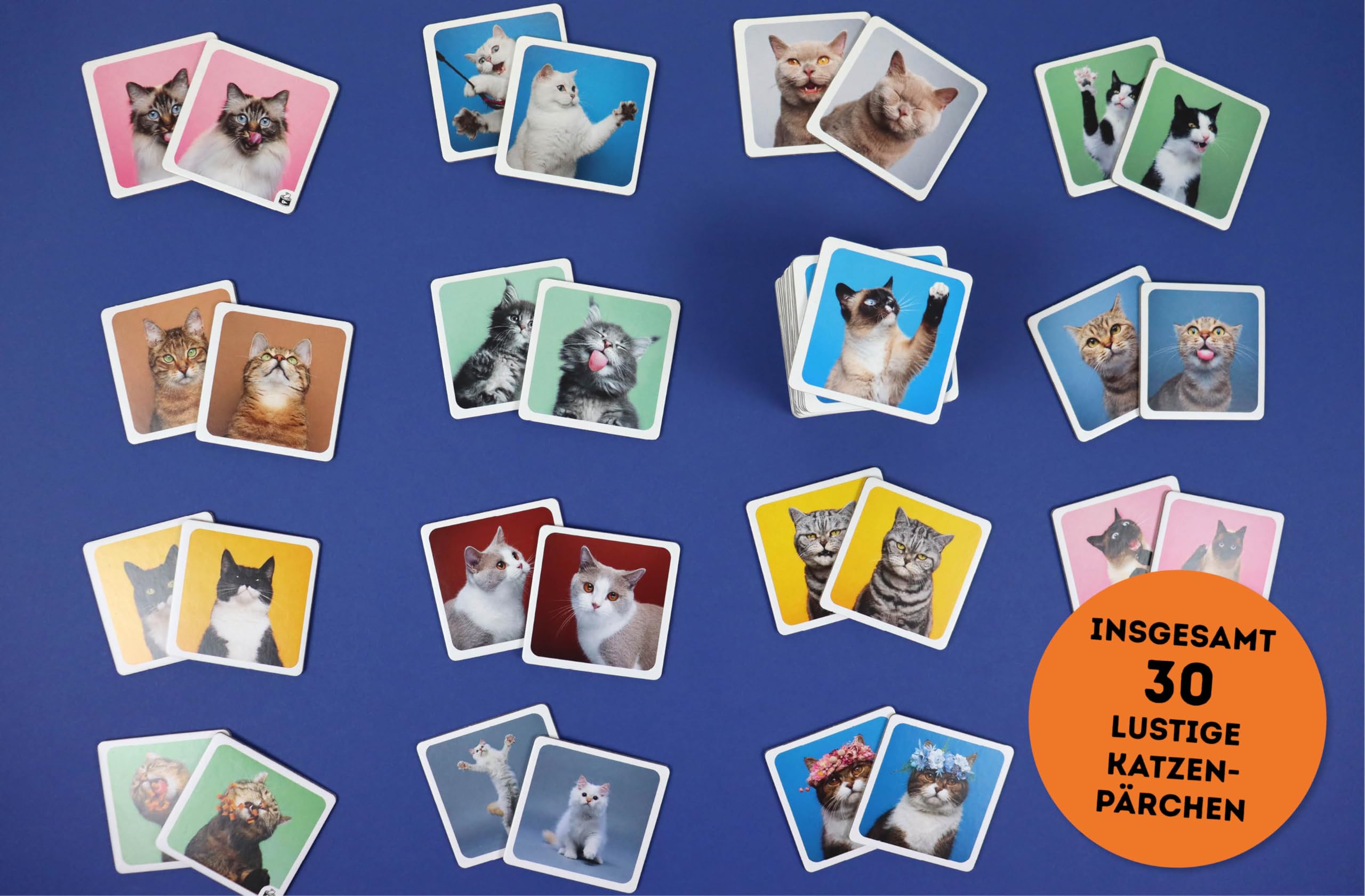 Memo-Spiel: Crazy cats!: Mit 60 lustigen Katzen-Motiven von süß bis grumpy für Katzenfans von 6-99 Jahren