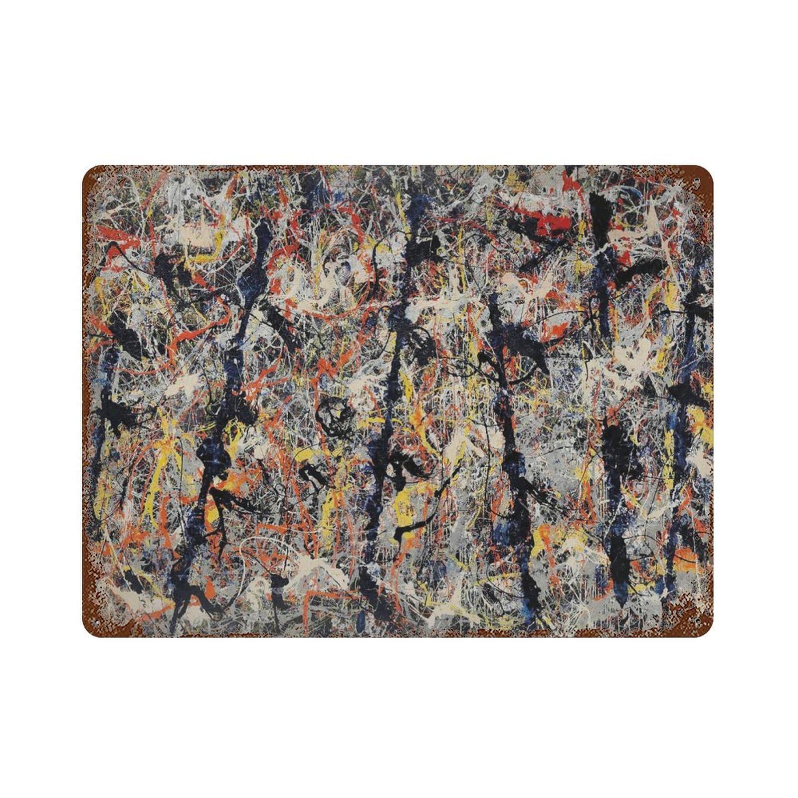 xiaoxiaoshen Jackson Pollock Exhibition Abstract Expressionist3 Wall Decor Art Metal Tin Poster Modern Home Decor Art Home Bar Shop Decorations Vintage Sign 30x40cm