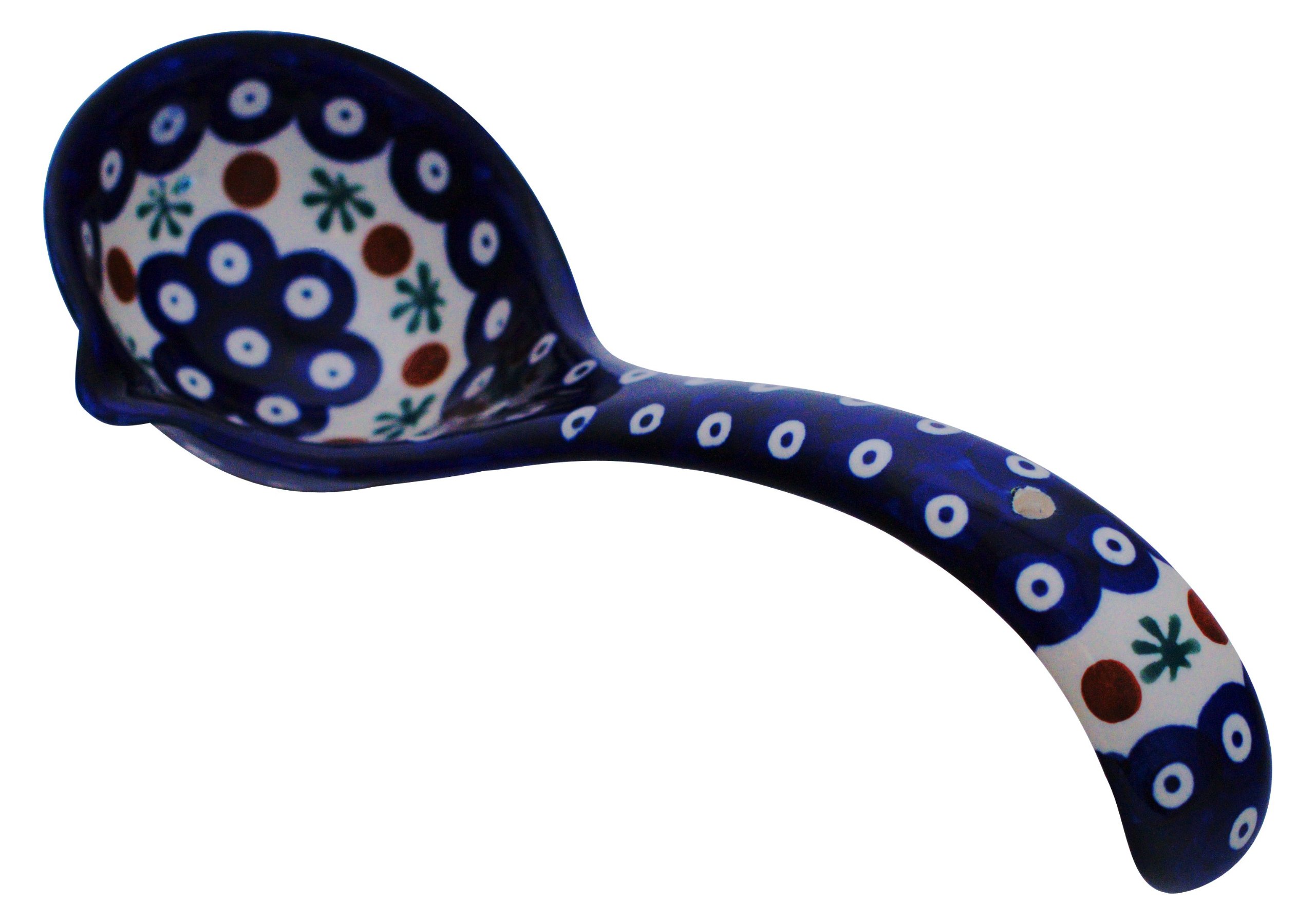 Authentic Polish Pottery Ladle in Mosquito Design Handmade in Boles?awiec Poland + Certificate of Authenticity