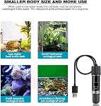 10W Aquarium Heater,Fish Tank Heater,Mini Tank Heater Heating Rod Constant Temperature Heater,USB Interface Design Rechargeable Heating Accessory for Aquarium and Small Fish Tanks