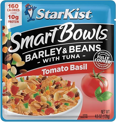 Miniatura 3 de Starkist Smart Bowls, Tomate Albahaca Cebada y Frijoles Atún, 4.5 oz (Paquete de 3)