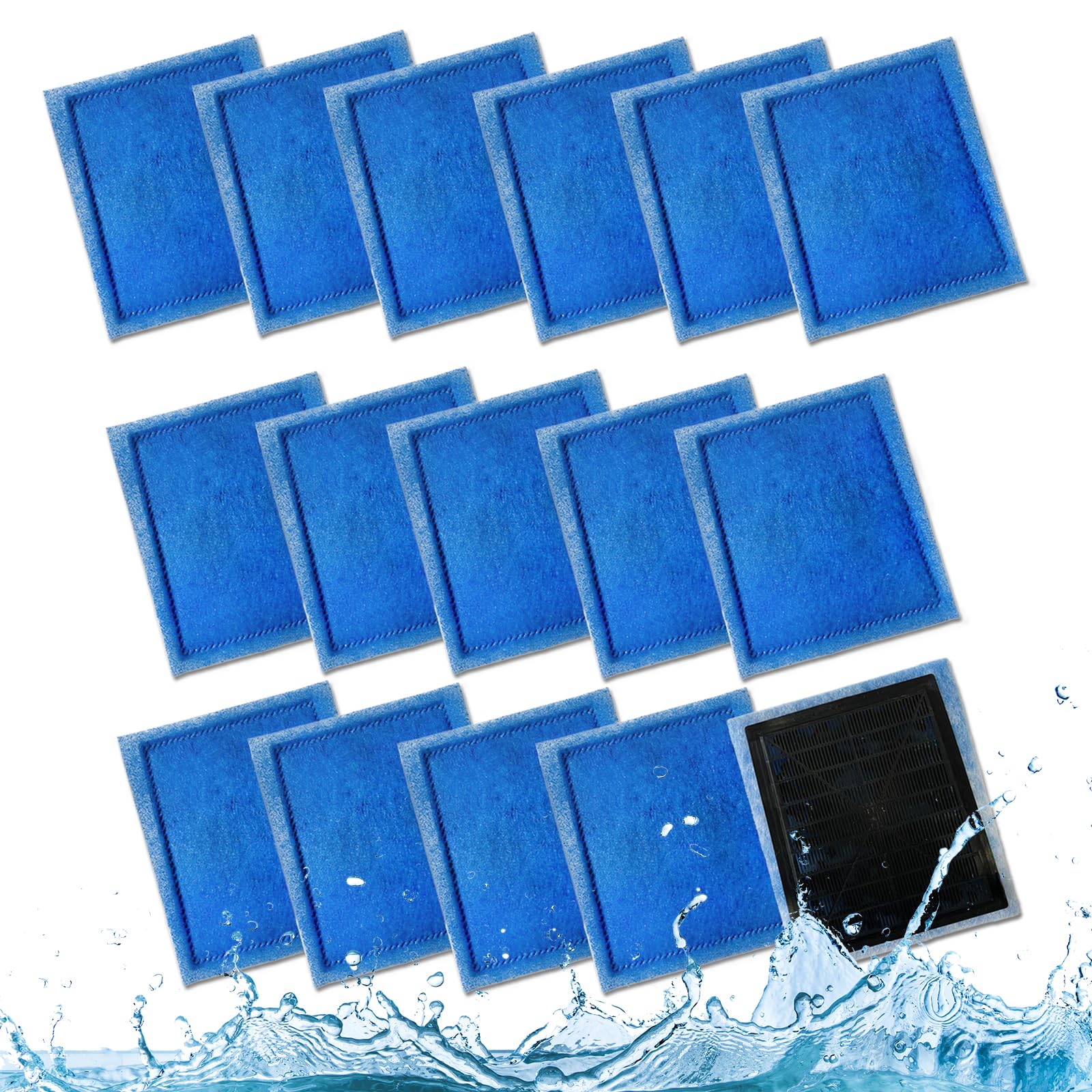 Cartouches filtrantes pour aquarium Eagles compatibles Aqua Tech Rite-Size C Lot de 16