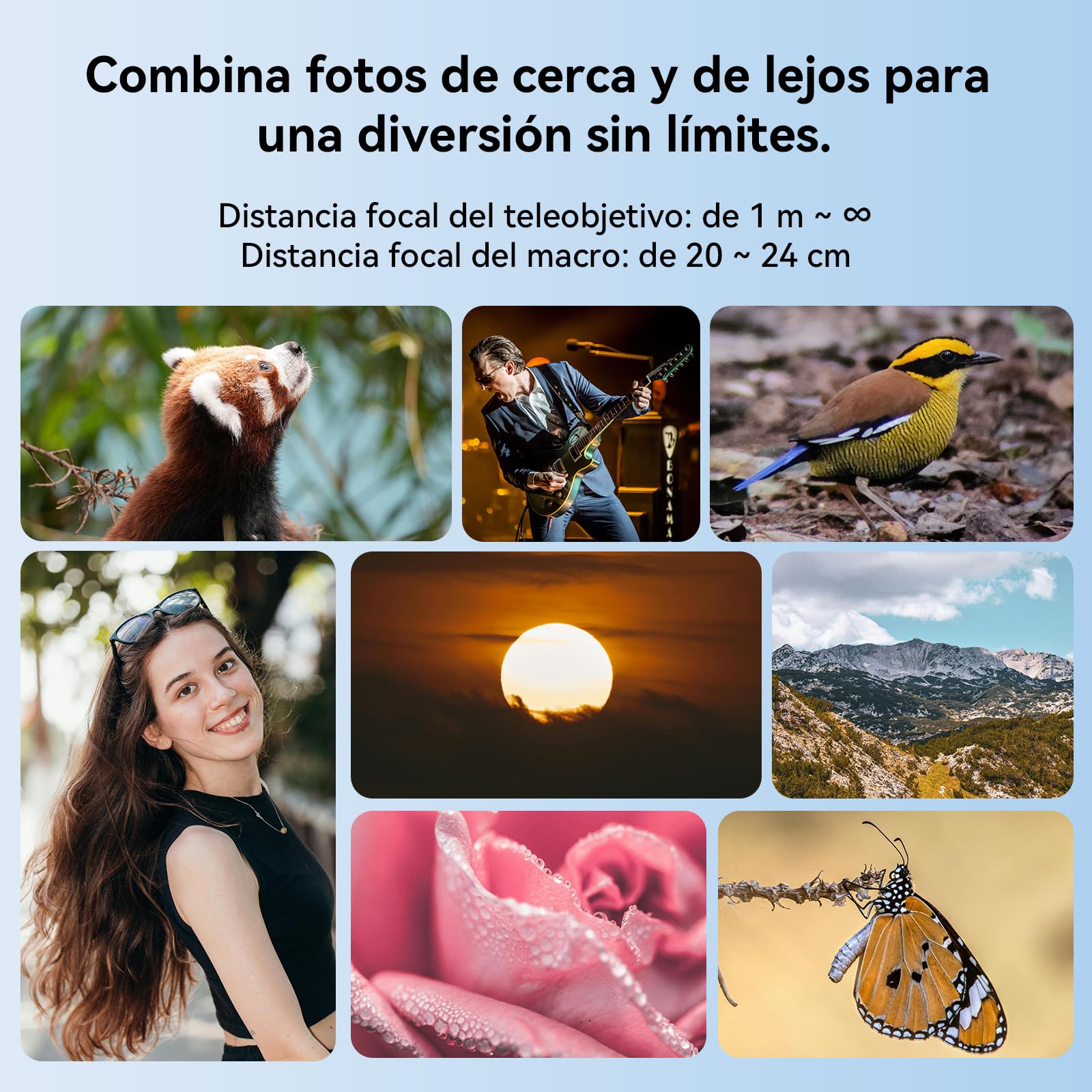 APEXEL Teleobjetivo Compacto de 10 x para Smartphone y Objetivo Macro de 200 mm con Clip Universal, Objetivo Profesional FMC ED, Adecuado para Samsung Galaxy S25 Ultra