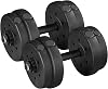 Yaheetech 30KG/25KG/20KG/15KG Adjustable Dumbbells Weight Lifting Training Set Dumbbells Set (sold as a pair) Home Gym Fitness for Men/Women