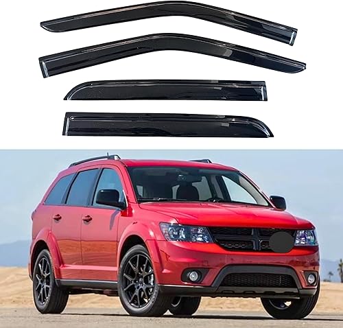 Miniatura 361 de KPY Moldura deflectora de viento con protección contra la lluvia compatible con Mazda 6 Sedan 2004-2013, 4 unidades, para ventana lateral