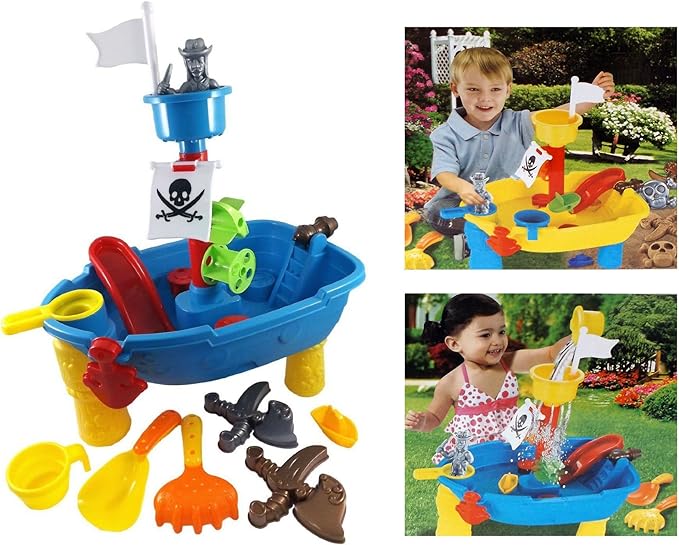 Brigamo 8939 Pirate Ship Play Table Water Toy for Children, Toy for