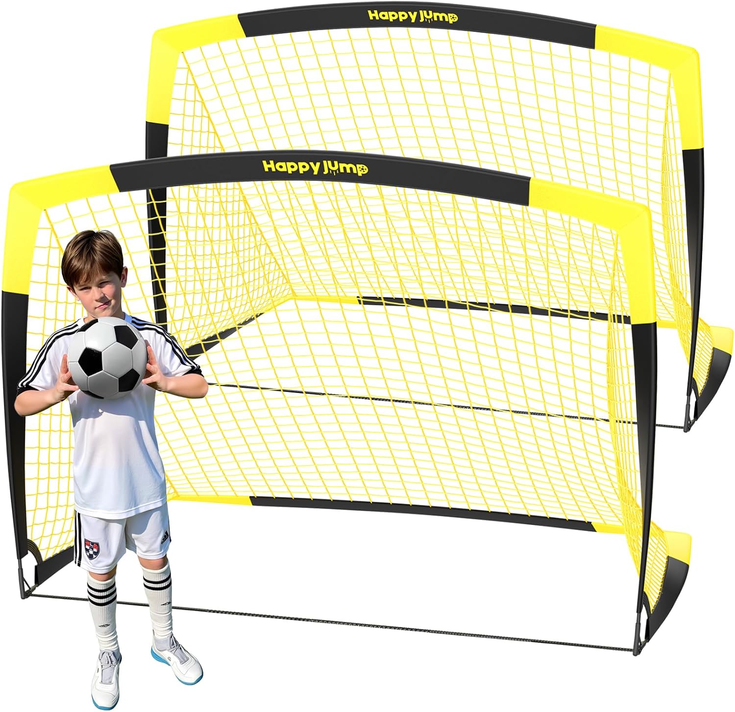 Soccer Goal Pop Up Foldable Soccer Net for Backyard 7x5FT,5x3.6FT,4x3FT,3x2.2FT 7x5 FT, 2 Set