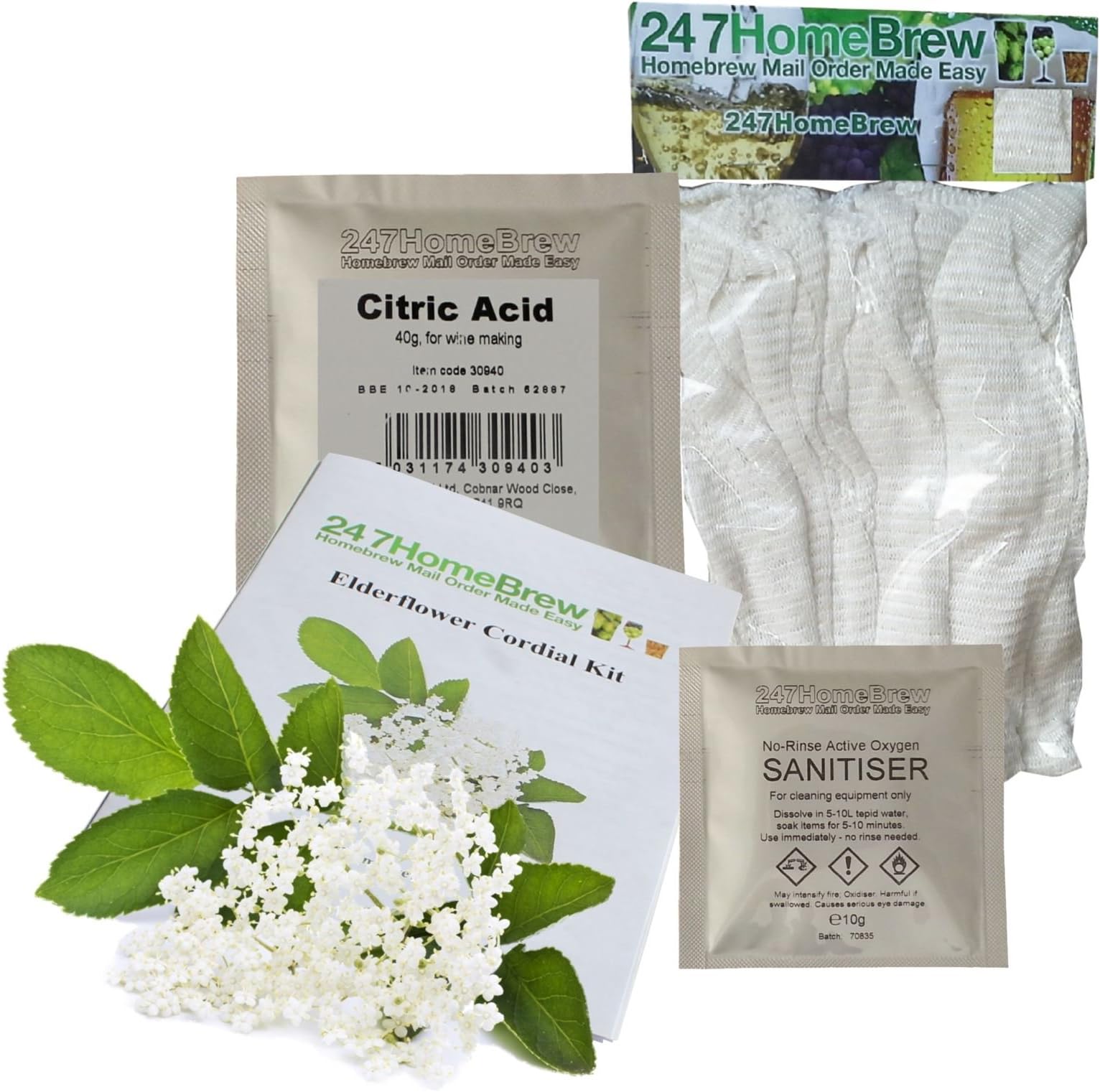 Elderflower Cordial Kit for 1.5L Ingredients Included