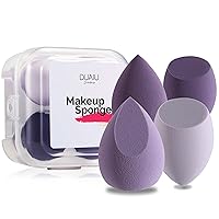 Vista 8 de DUAIU - Juego de 4 esponjas de maquillaje para mezclar base de belleza, impecable para líquidos, crema y polvo, mezcla de aplicación profesional sin