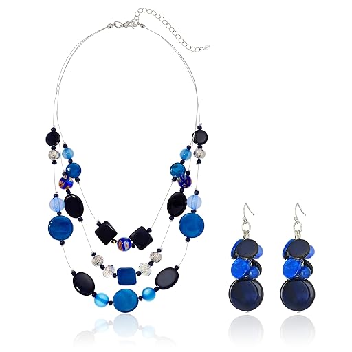 MockWares Collection Womens Blue Shell Illusion Set