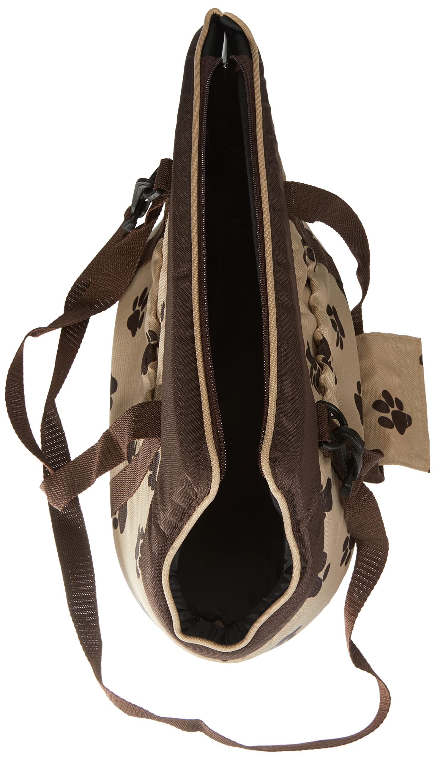Hobbydog TORBWL4 torba dla psa torba na zakupy torba kota rozmiar 22 x 20 x 36 cm, beżowa z łapkami