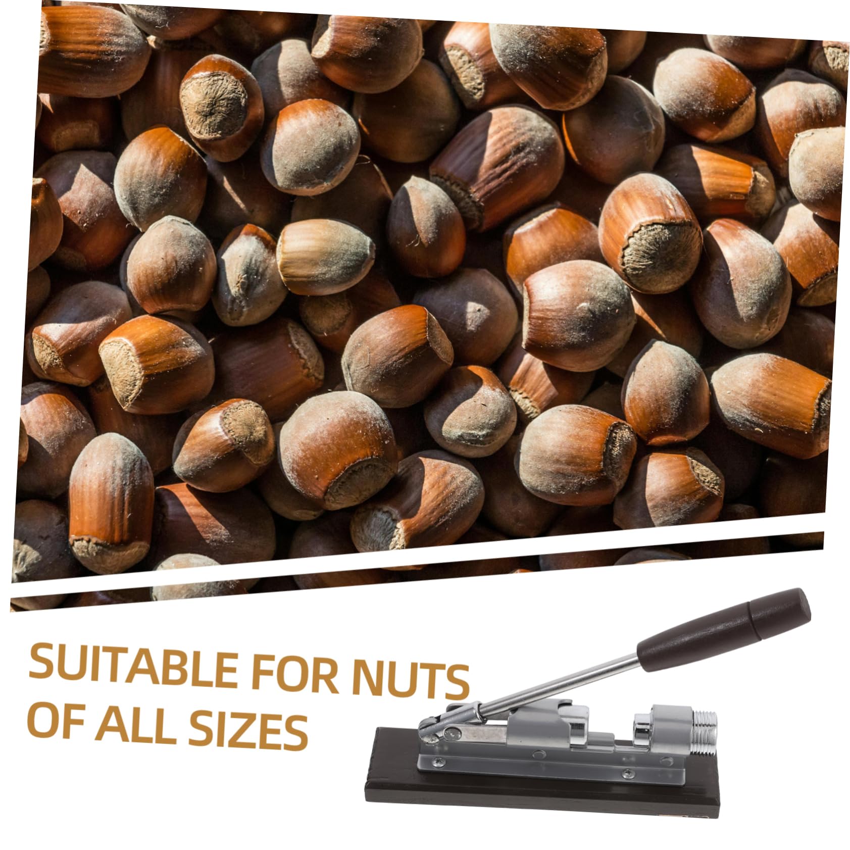 Cabilock Casse-noix Manuel Ajustable pour Noix de Pécan Noisettes et Amandes Outil Ouverture avec Poignée Ergonomique Usage Domestique et Professionnel
