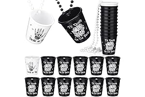 12 Pcs Beaded Bride or Die Bachelorette Party Shot Glass Necklace