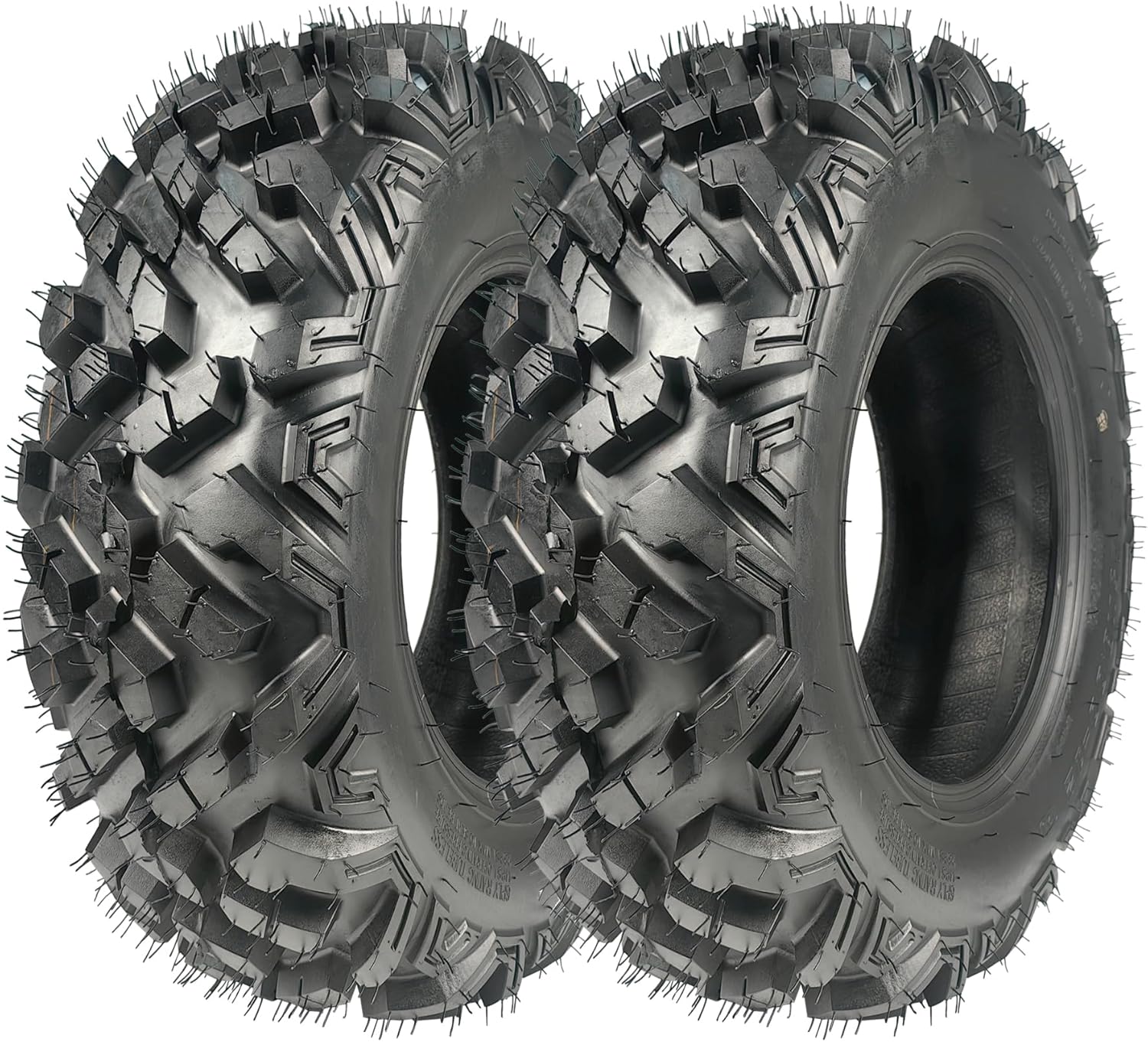 GarveeTech 25x8-12 ATV/UTV Tires 6PR All-Terrain Tires Heavy Duty for Trail/Mud/Rock, 2 Pack Tubeless
