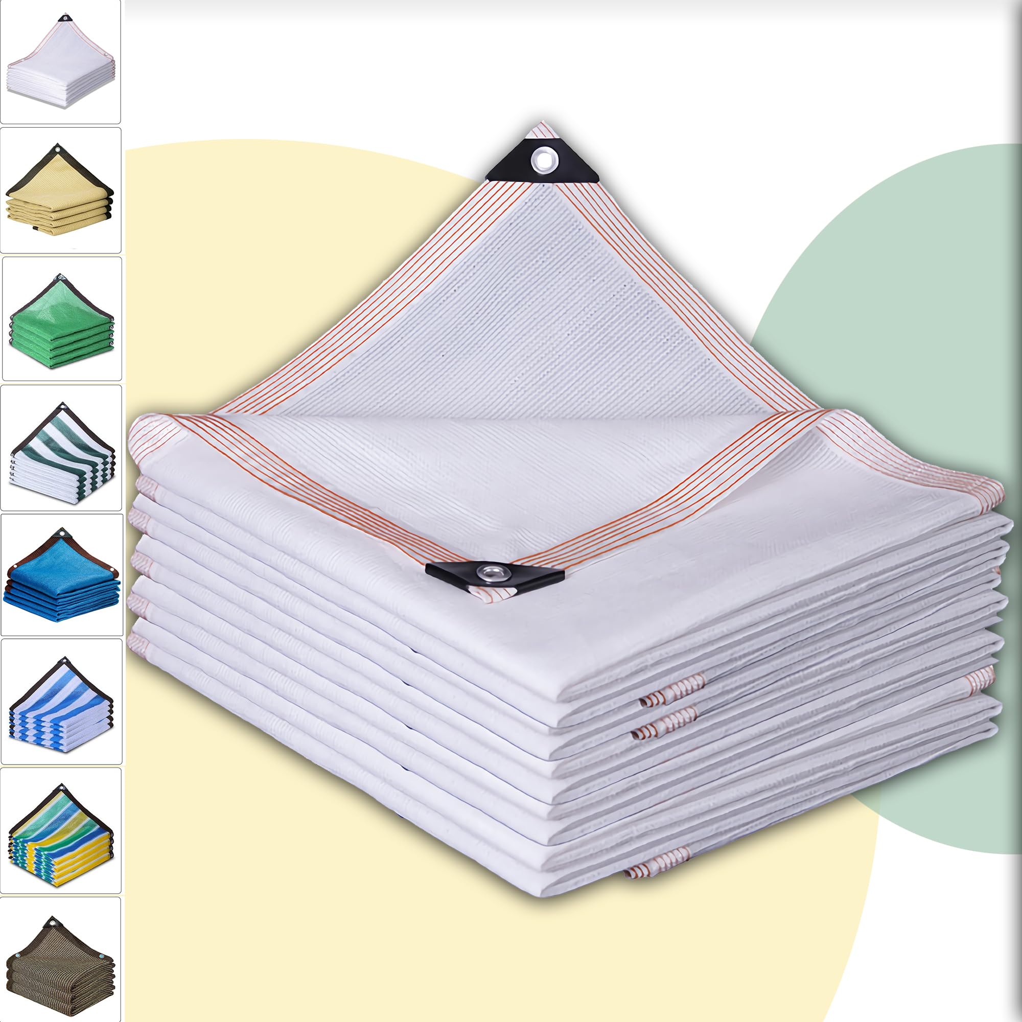 Filet d'ombrage d'extérieur avec œillets - avec œillets - avec Effet d'ombrage 90% en polyéthylène Haute densité - Filet d'ombrage - Protection Anti-UV - Respirant - pour Balcon, Jardin, Filets