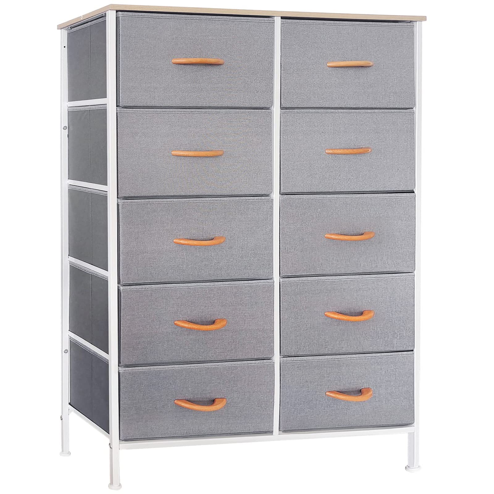 MuRealy Fabric Dresser with 10 Drawers 2023 Upgraded Tall Storage