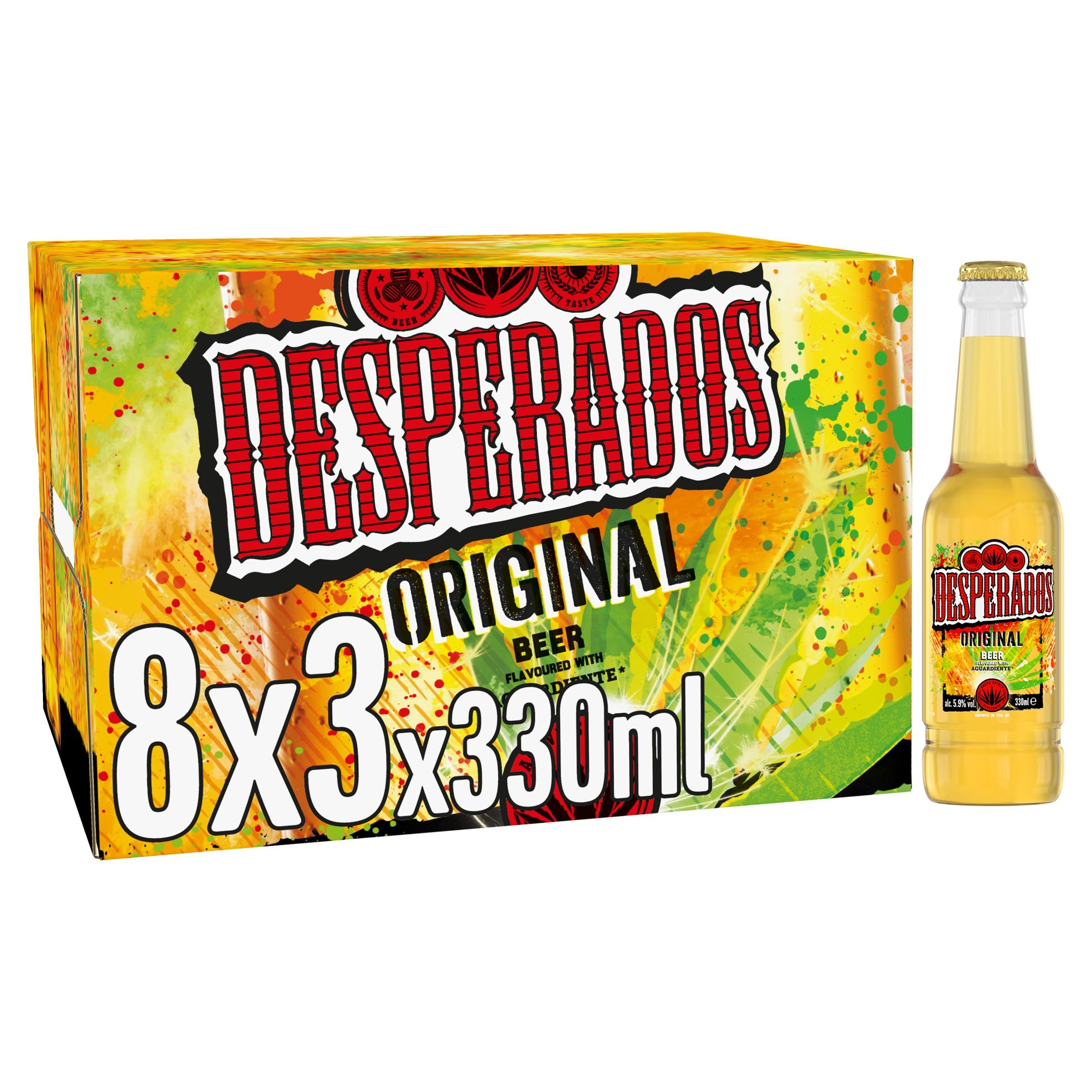 Desperados Tequila Lager Beer Bottles 8 x 3 x 330ml