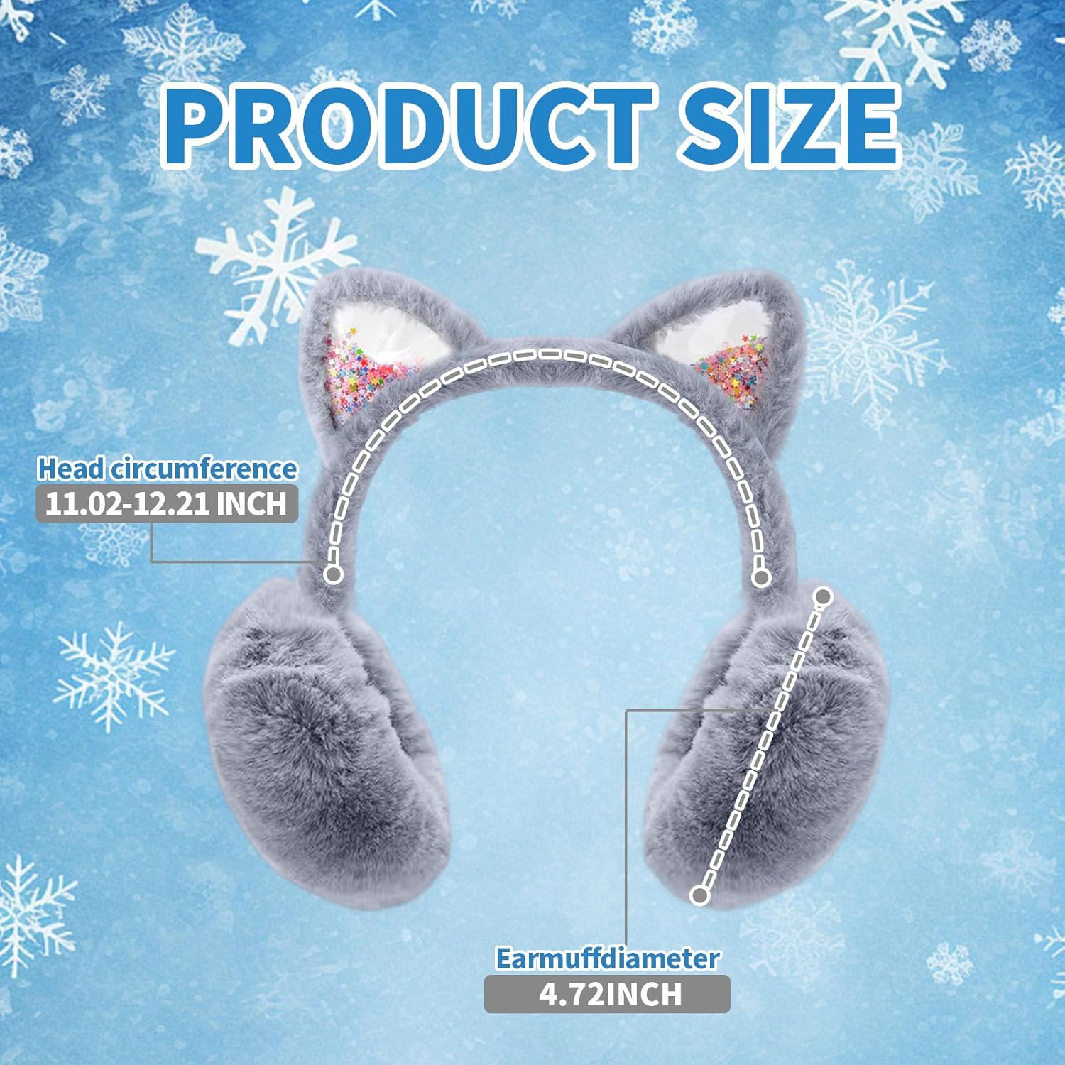 Cute Animal Ear Muffs Winter Warm Fluffy Cat Ear Earmuffs Cozy Ear Warmers for Girls Boys Kids Children Outdoor - Image 2