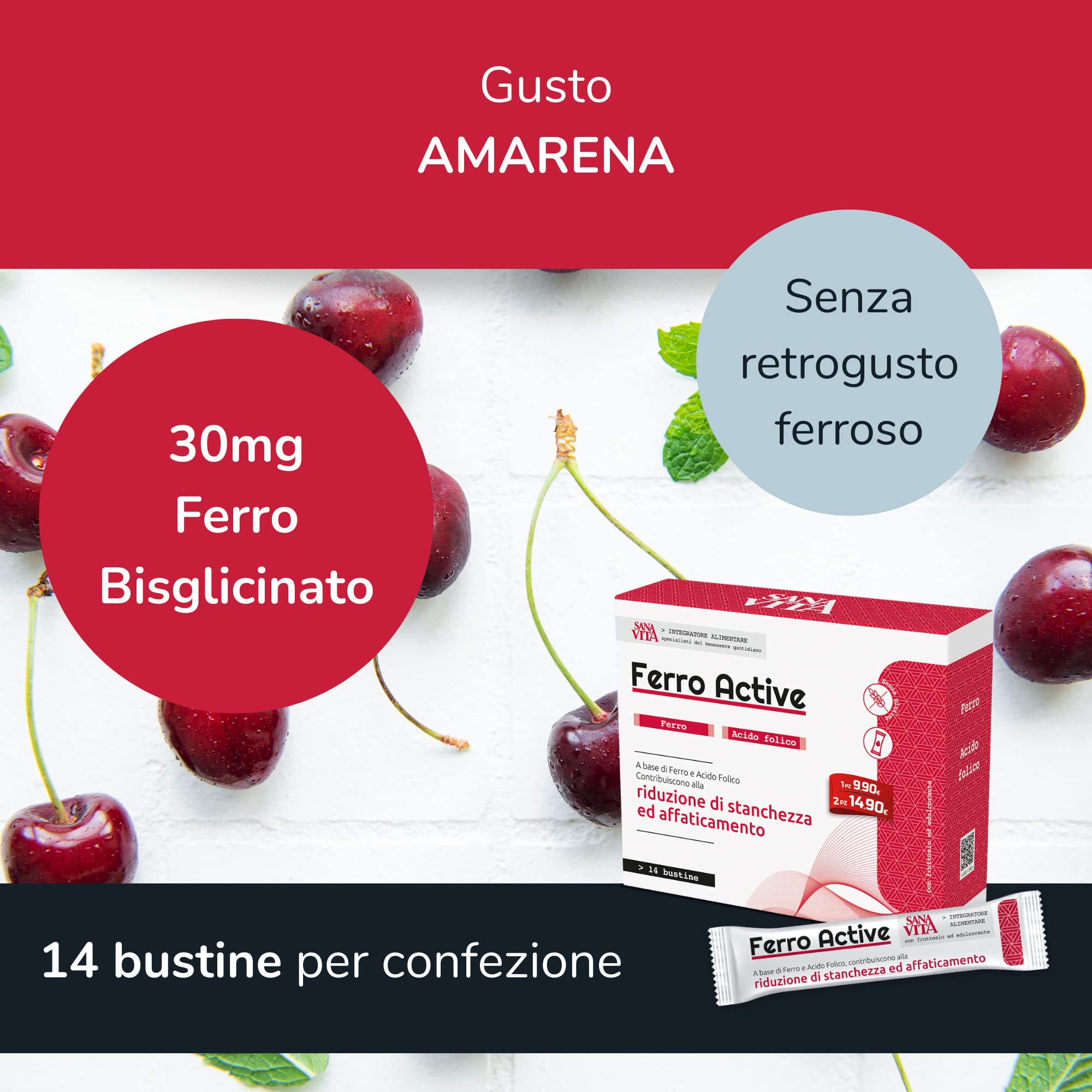 Sanavita Ferro Active - 140 ml, 14 bustine