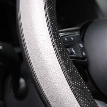 Automix Direksiyon Kılıfı Çember Gri & Siyah | Kaymaz ve Ergonomik Tasarım | Konforlu Sürüş ve Şık Görünüm
