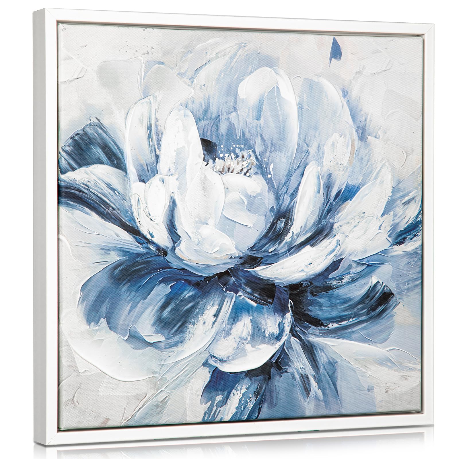 Arborus Wall Art Maglonia Flower Small Canvas Oil Painting Hand Painted Floral Pictures Aesthetic Botanical Artwork for Living Room Bedroom Hotel