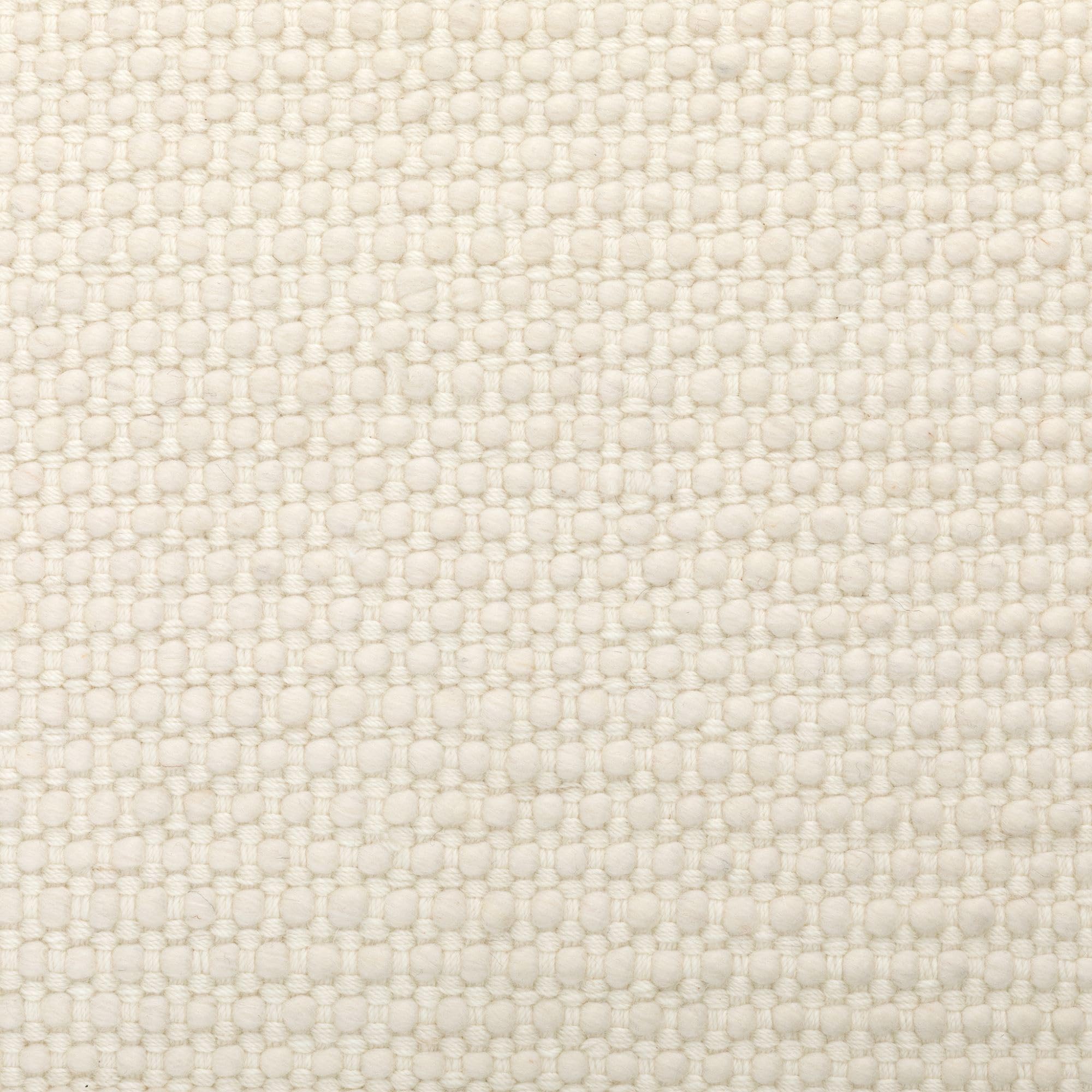 Steffensmeier Handweb Teppich Alois | 75% Neuseelandwolle Fransen | edel und langlebig | Creme, Größe: 250x350 cm