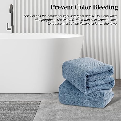 Vista 13 de SEISSO Toallas de baño, extra absorbentes y de secado rápido para baño, toalla de baño grande de fibra, súper suave, multiusos, para fitness, spa