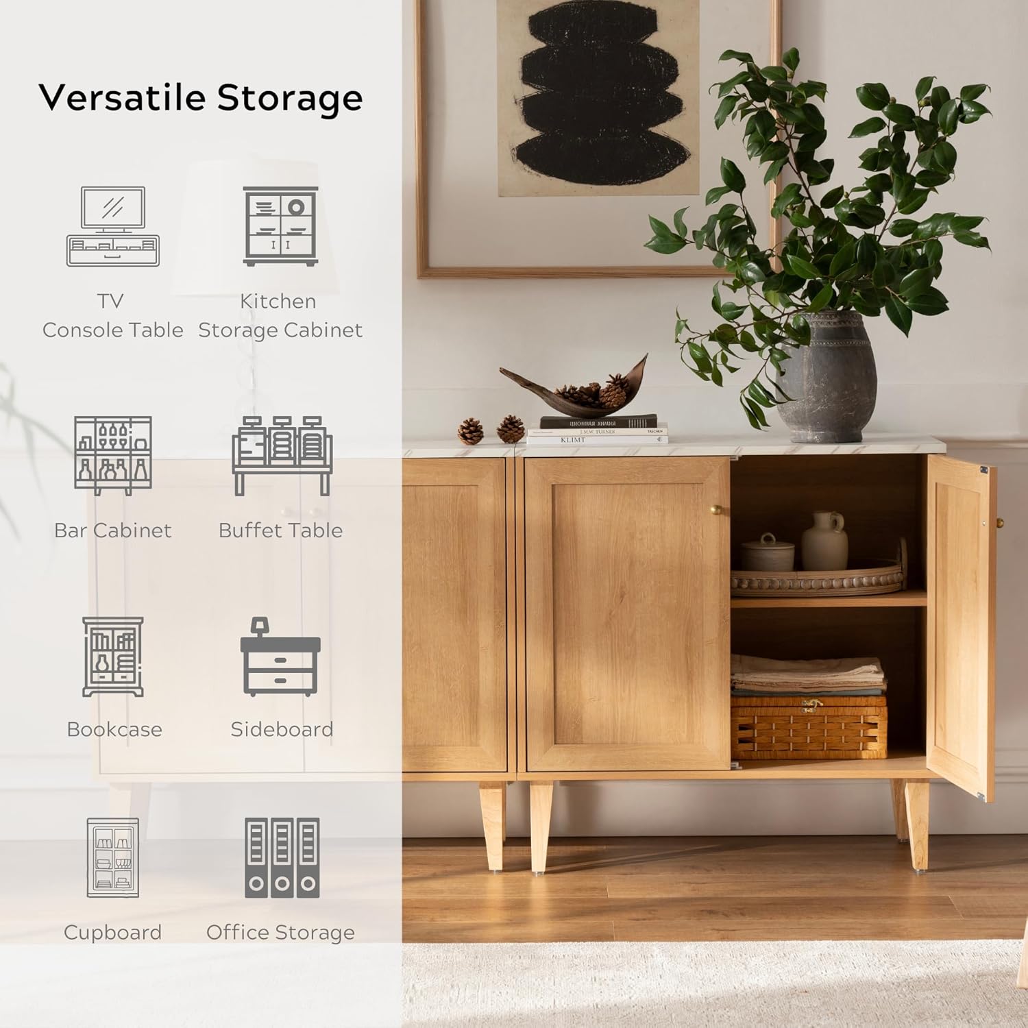 Versatile Storage Options for the EYYTHUNG Cabinet