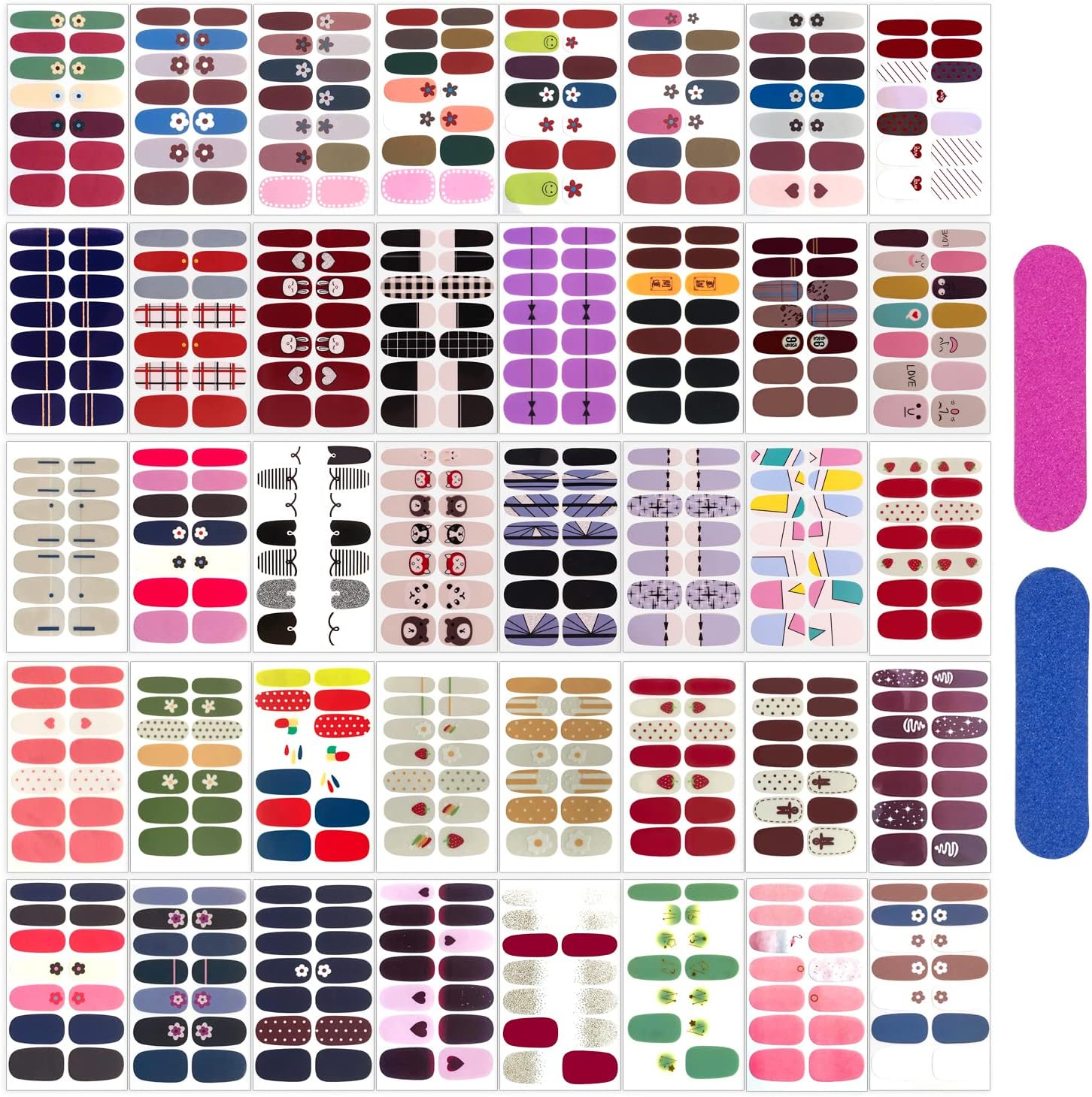 XEAOHESY 560 Pieces 40 Sheets Vibrant Color Nail Polish