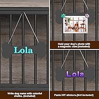 Vista 4 de EasyCom Muebles plegables para perros, jaulas de 31.5 pulgadas para perros pequeños/medianos, perrera de madera para interiores con etiqueta