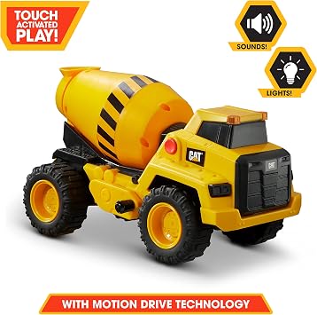 CAT Construction Toys, CAT Construction 11.5 Power Haulers Cement Mixer, Realistic Lights & Sounds, Motion Drive Technology, Working Features, and Interactive Play for Ages 3+