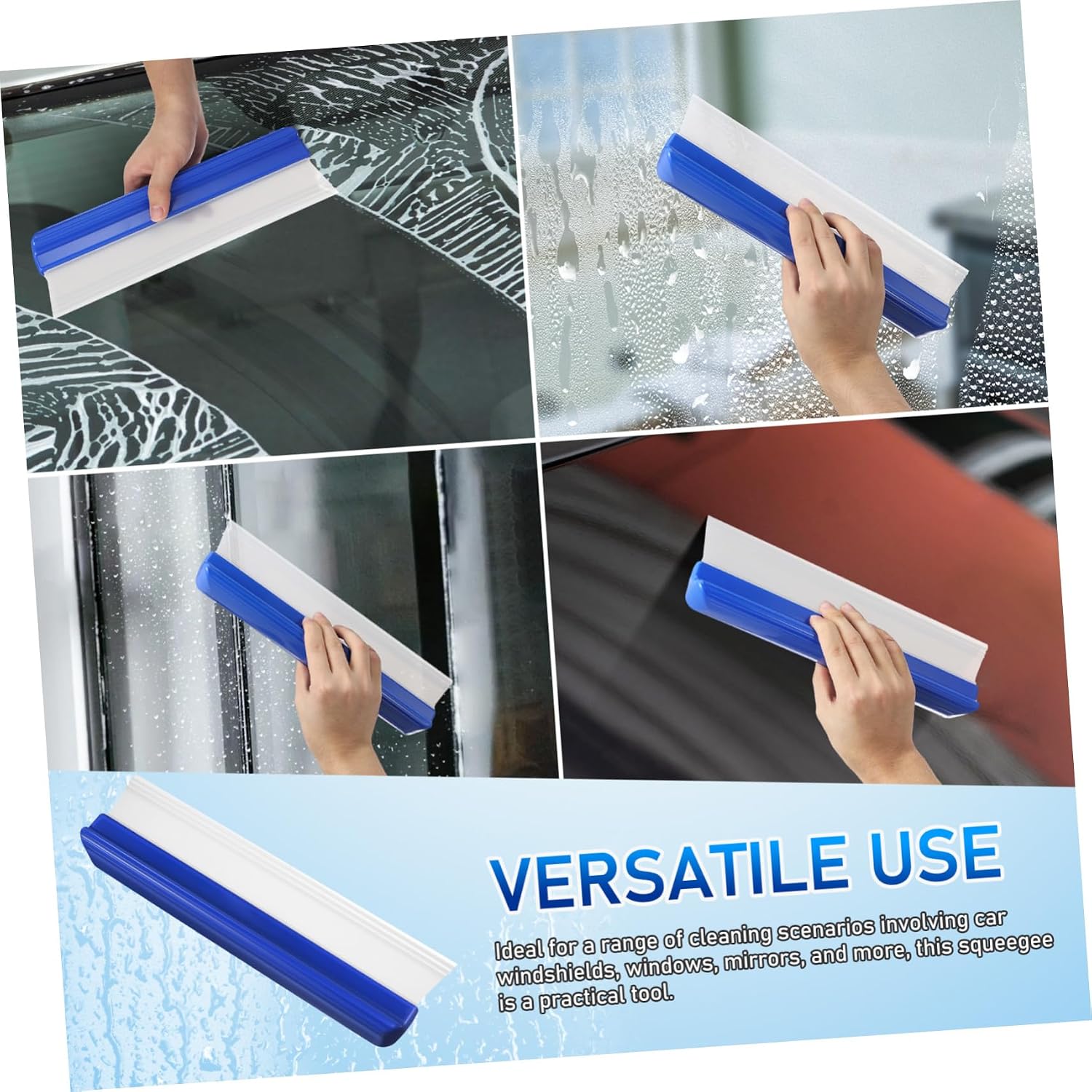 Car Windshield Squeegee for Efficient Cleaning Wiper with Comfortable Grip Multipurpose Use for Windows Showers Mirrors