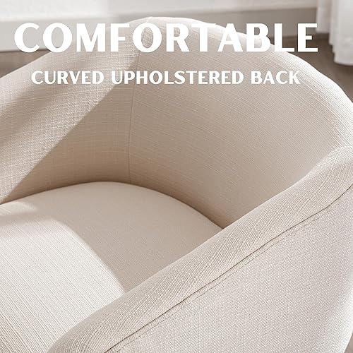 Miniatura 4 de Juego de 8 sillas de comedor modernas de mediados de siglo color beige, sillas de cocina y comedor tapizadas en lino con patas de madera negra, Lino