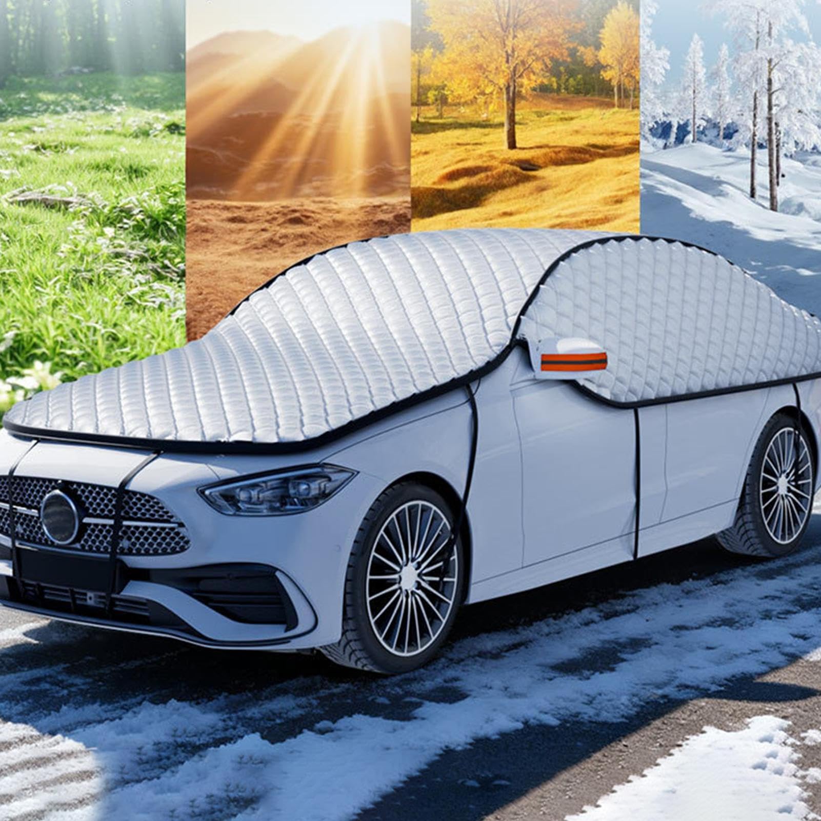 Copertura Per Auto Dalla Neve Protezione Impermeabile | Copertura Invernale Auto Antigelo Con Protezione Completa Per Inverno Per Camion E Furgoni Per Viaggio Privacy E Parcheggio